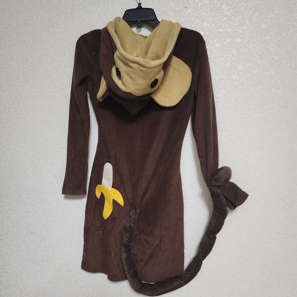 Monkey Hoodie Zip-Up Dress or Costume